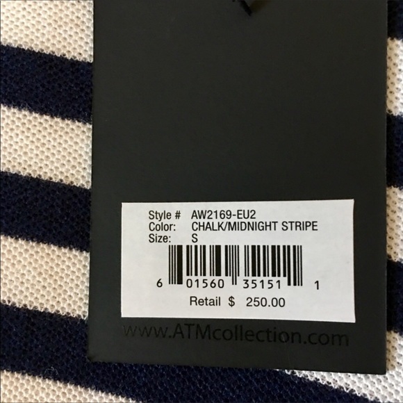 ATM Anthony Thomas Melillo Striped Pique Dress NWT - Picture 6 of 7